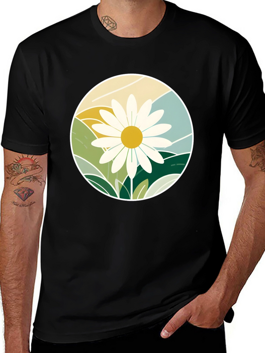 Daisy Mountainscape Graphic Tee - Black
