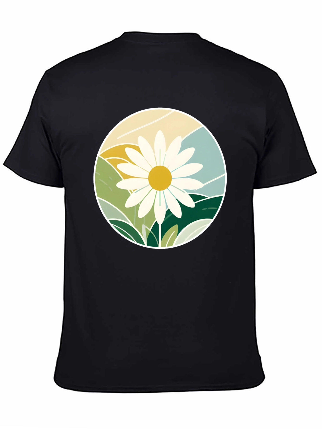 Daisy Mountainscape Graphic Tee - Black