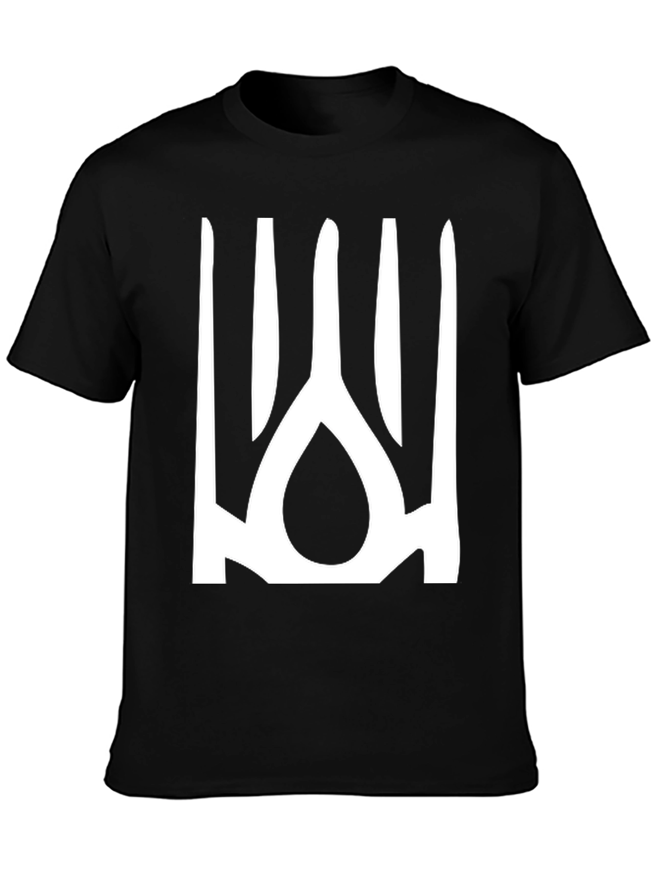Ukrainian Trident T-Shirt - Black Cotton Blend Tee
