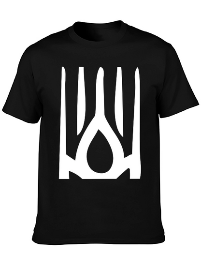 Ukrainian Trident T-Shirt - Black Cotton Blend Tee