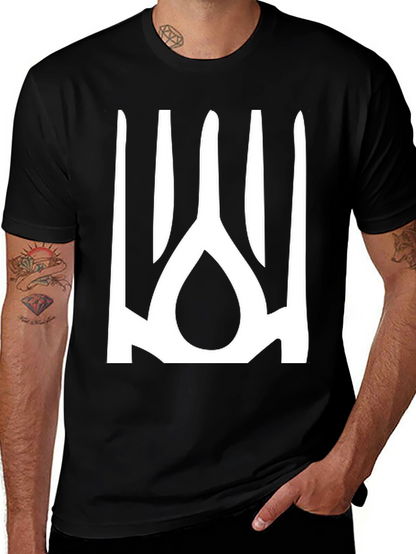 Ukrainian Trident T-Shirt - Black Cotton Blend Tee