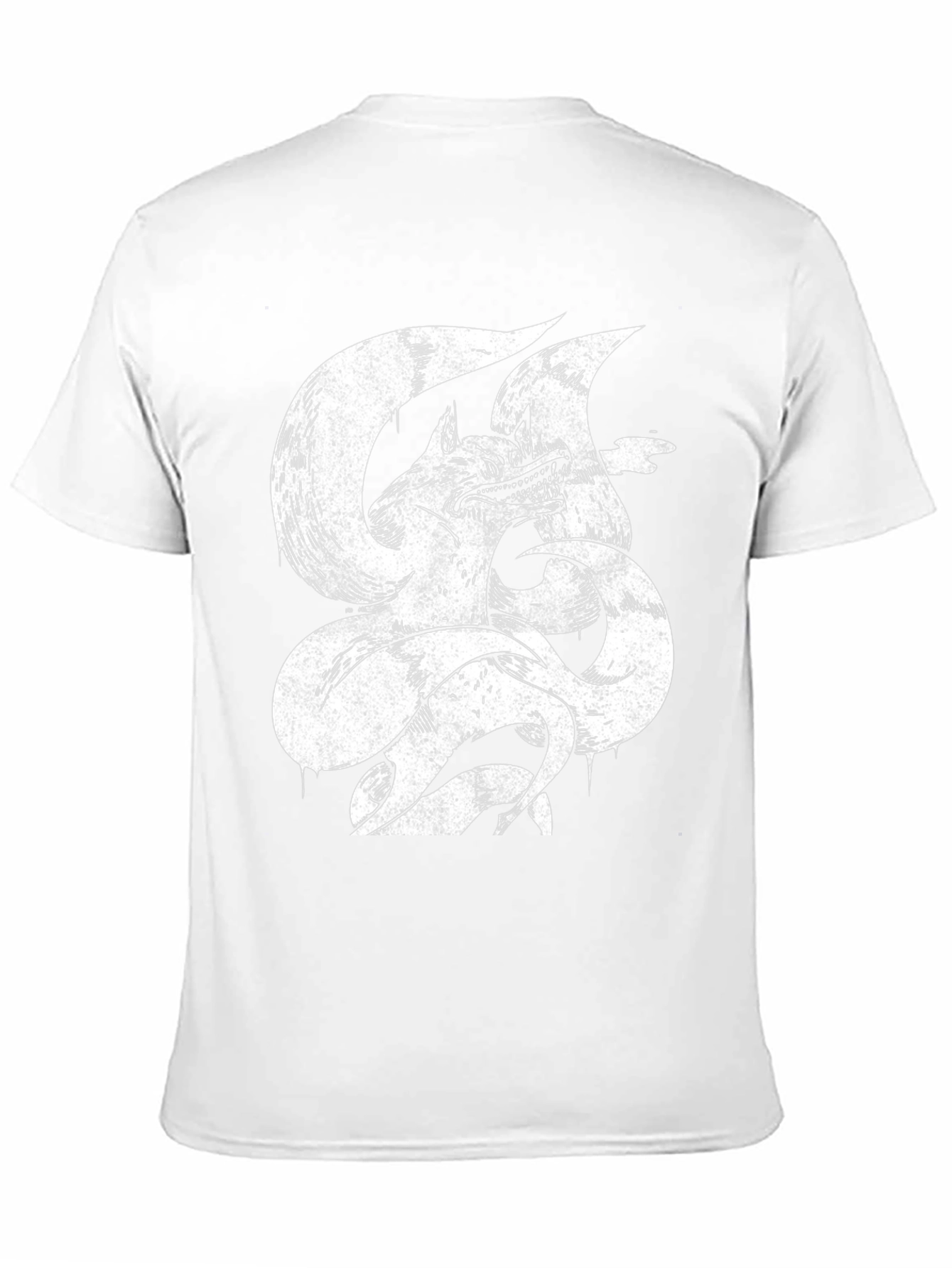 Nine-Tailed Fox Graphic Tee - Mens Black T-Shirt