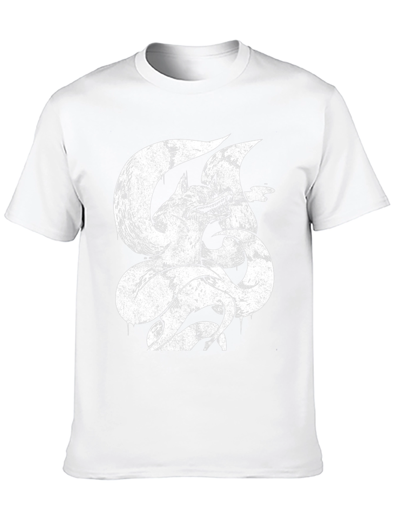 Nine-Tailed Fox Graphic Tee - Mens Black T-Shirt
