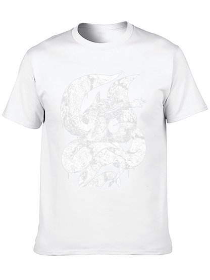 Nine-Tailed Fox Graphic Tee - Mens Black T-Shirt