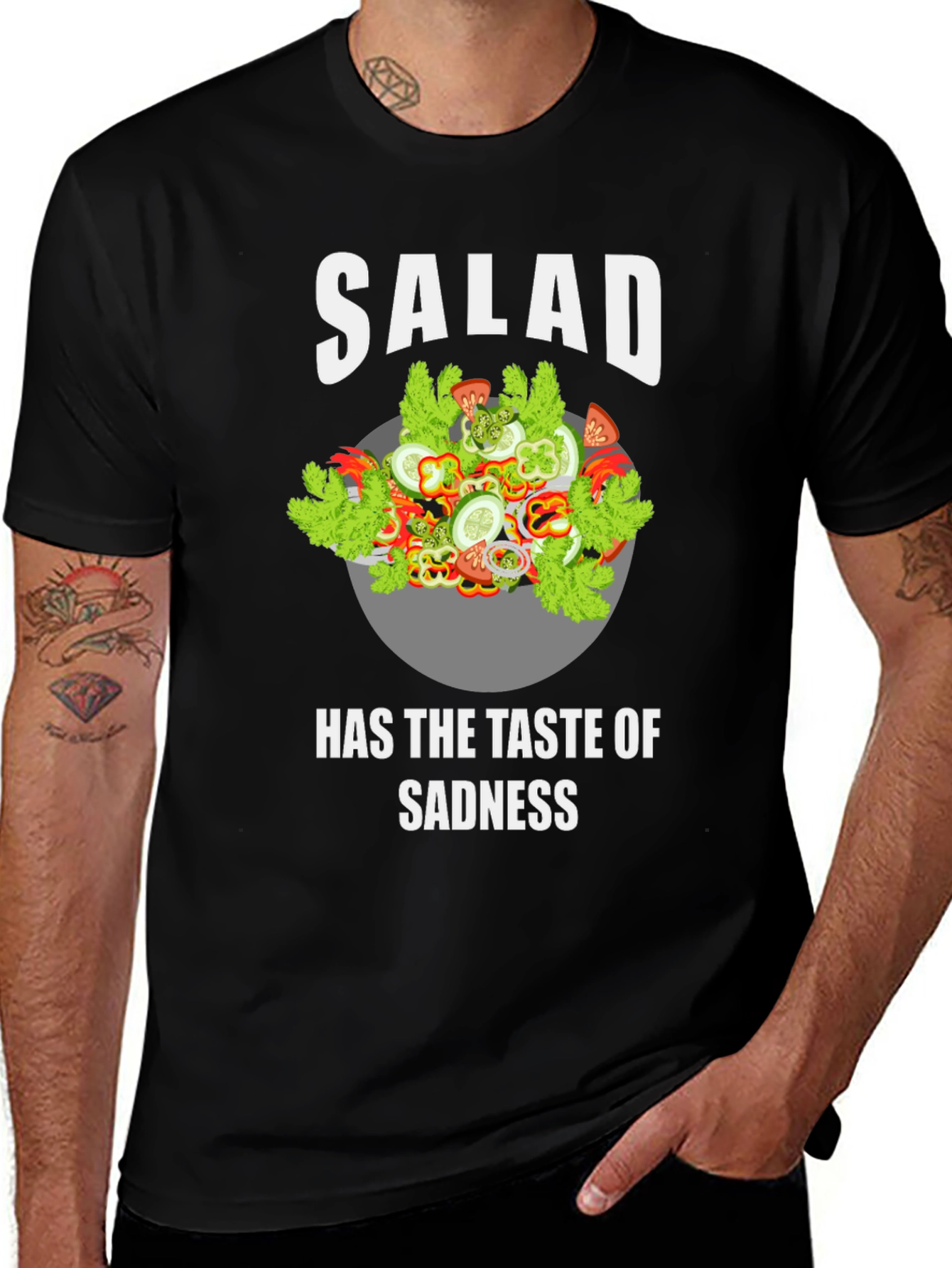 Salad Taste of Sadness Graphic T-Shirt - Funny Tee