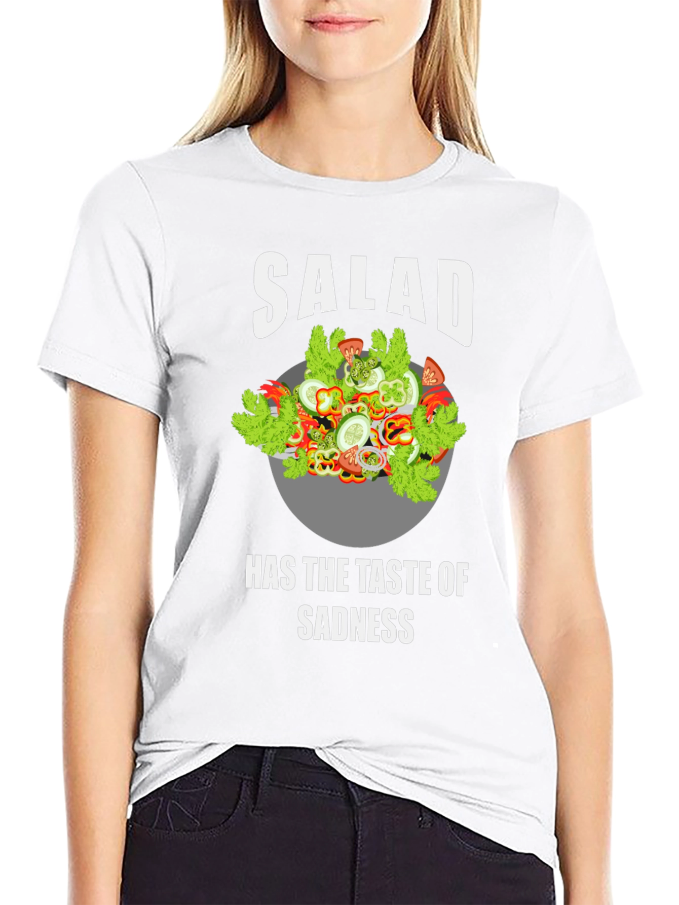 Salad Taste of Sadness Graphic T-Shirt - Funny Tee