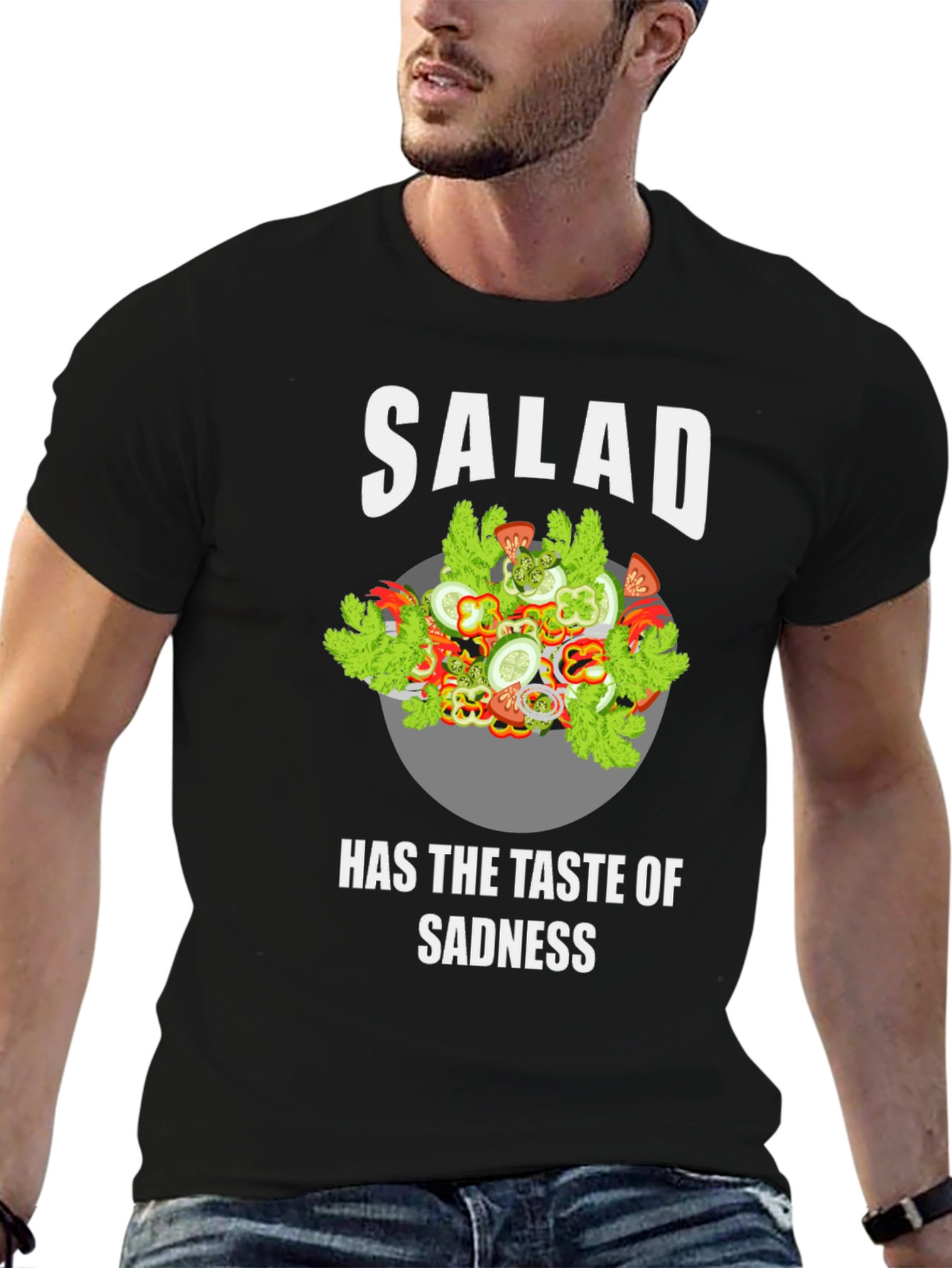 Salad Taste of Sadness Graphic T-Shirt - Funny Tee