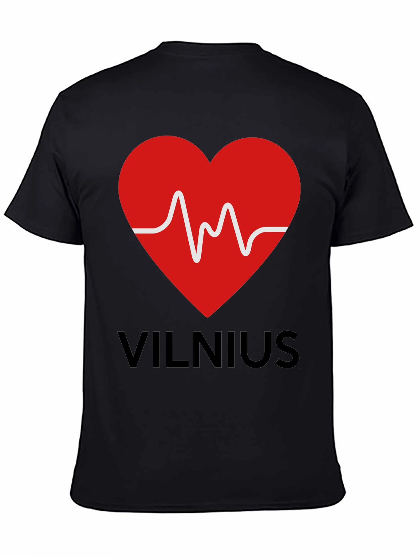 Vilnius Heartbeat T-Shirt - Mens Graphic Tee