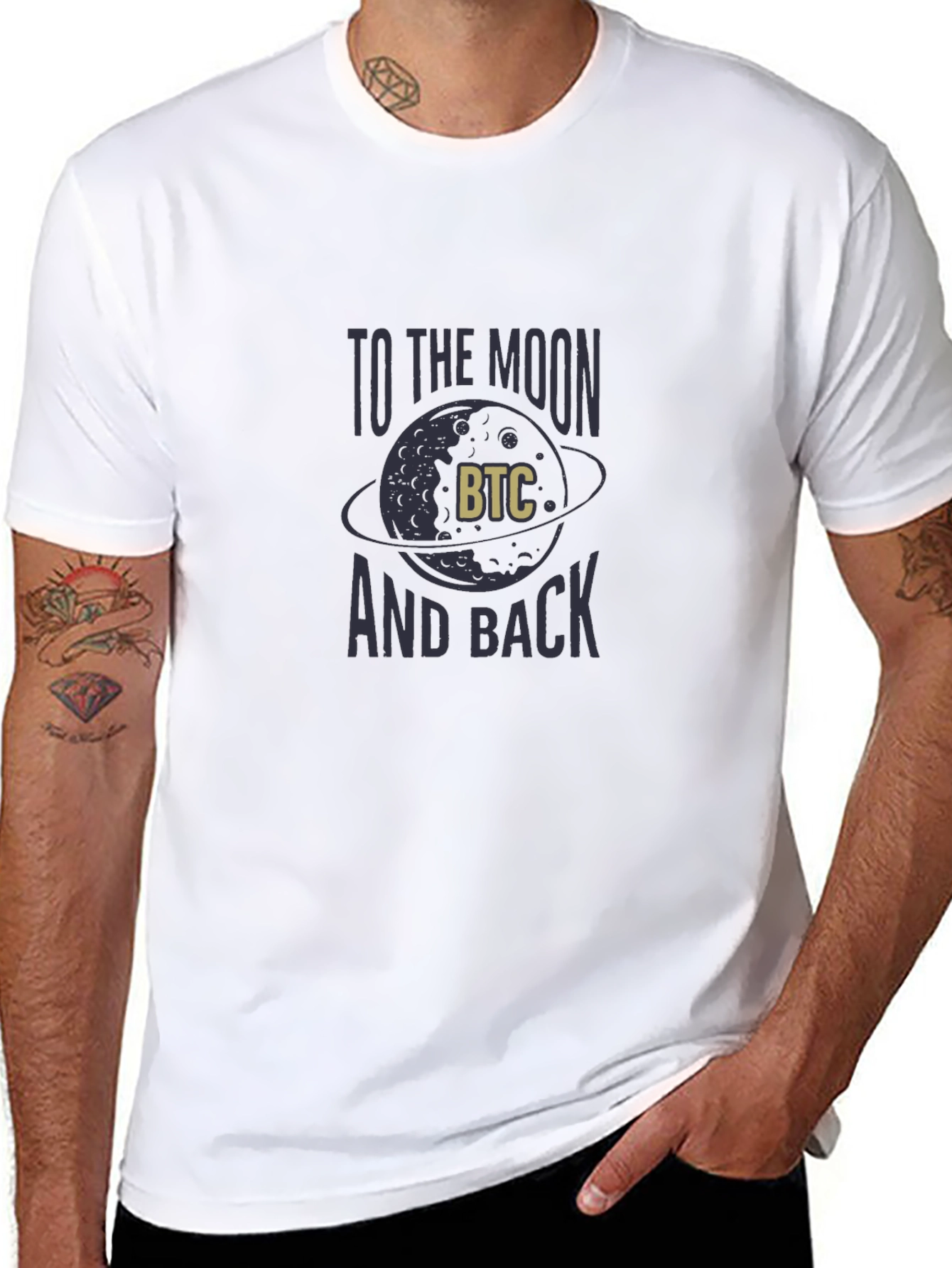 Bitcoin to the Moon Graphic T-Shirt