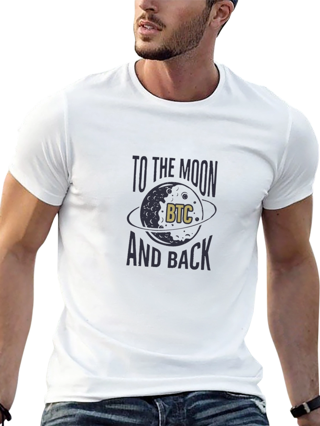 Bitcoin to the Moon Graphic T-Shirt