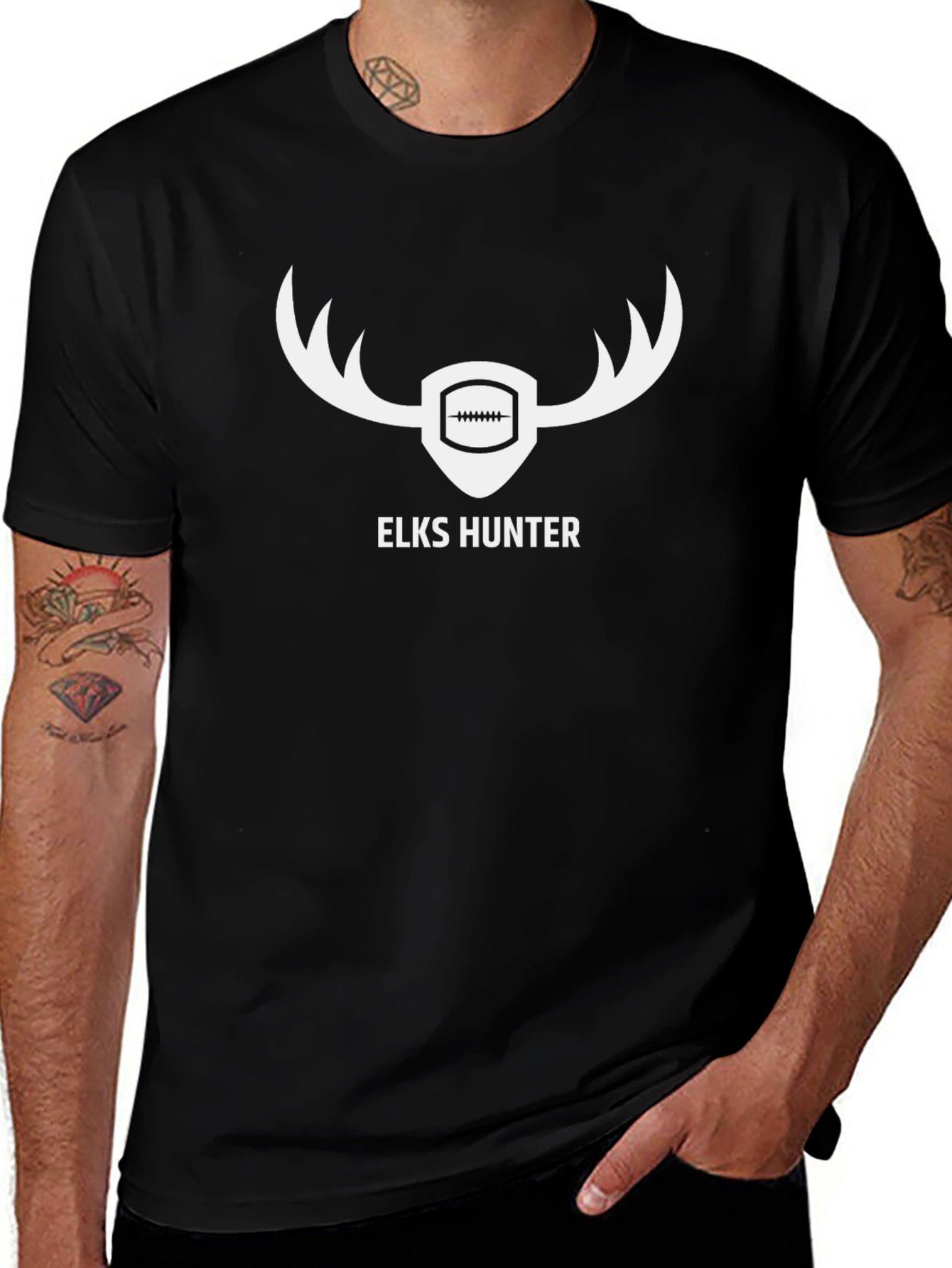 Elks Hunter Graphic Tee - Football Antlers