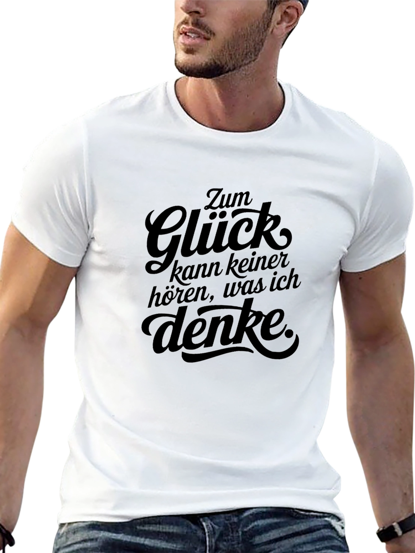 Zum Glück T-Shirt - Funny German Slogan Tee