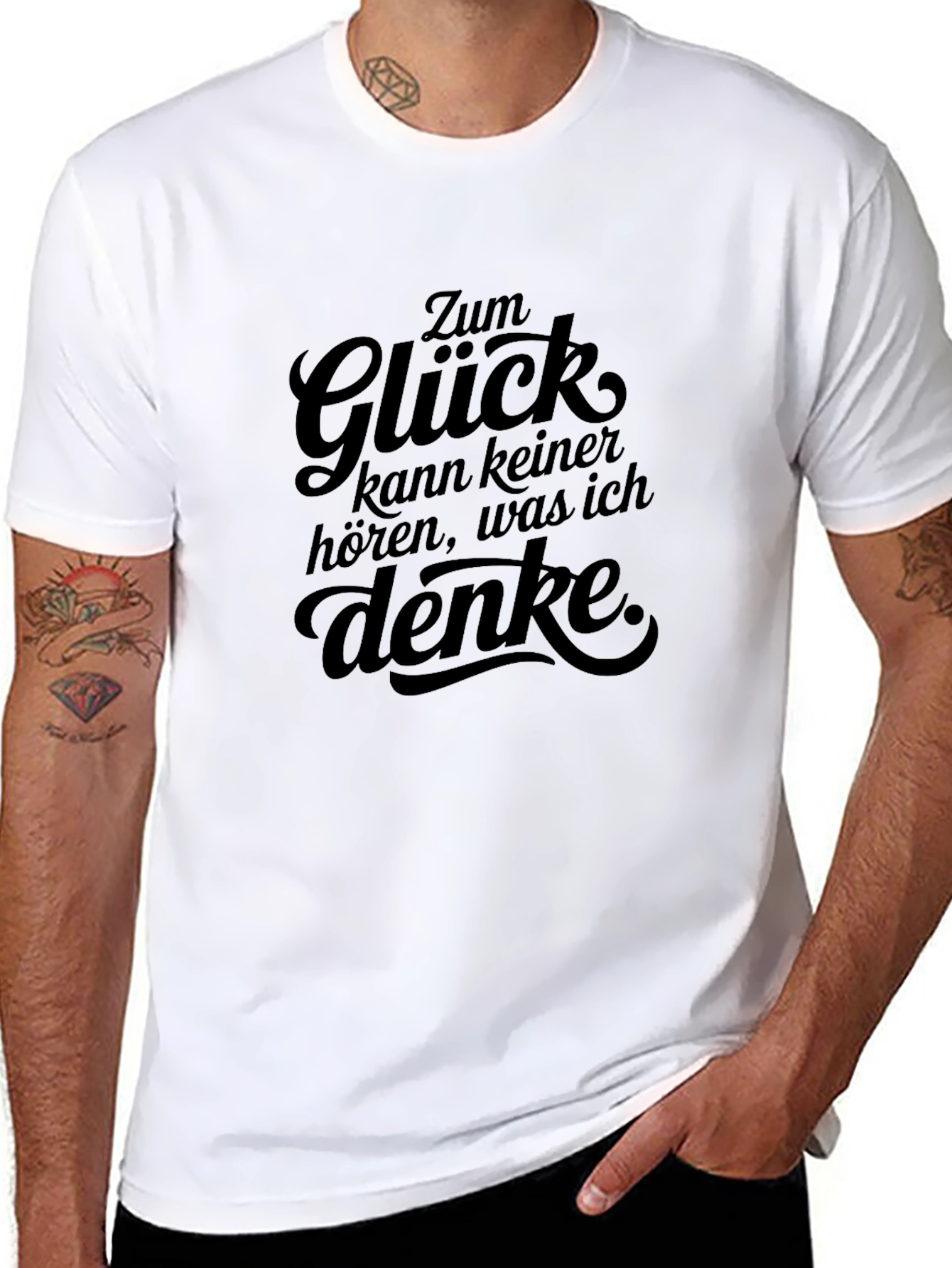 Zum Glück T-Shirt - Funny German Slogan Tee