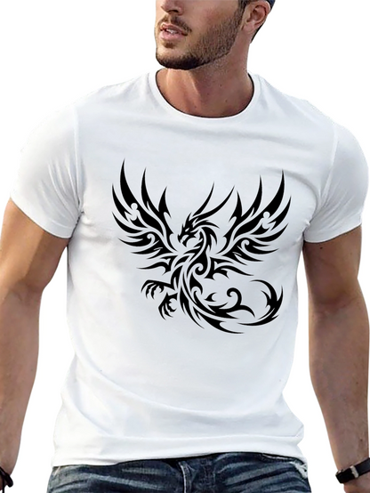 Tribal Phoenix Graphic Black T-Shirt