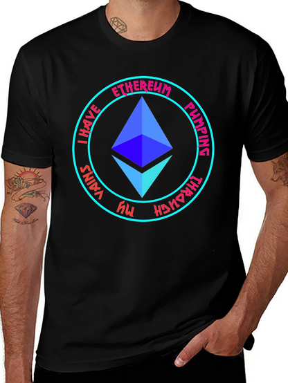 Ethereum Pumping Through My Veins Black T-Shirt