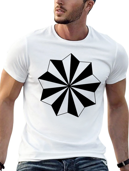 Geometric Starburst Graphic T-Shirt