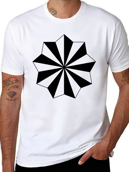Geometric Starburst Graphic T-Shirt