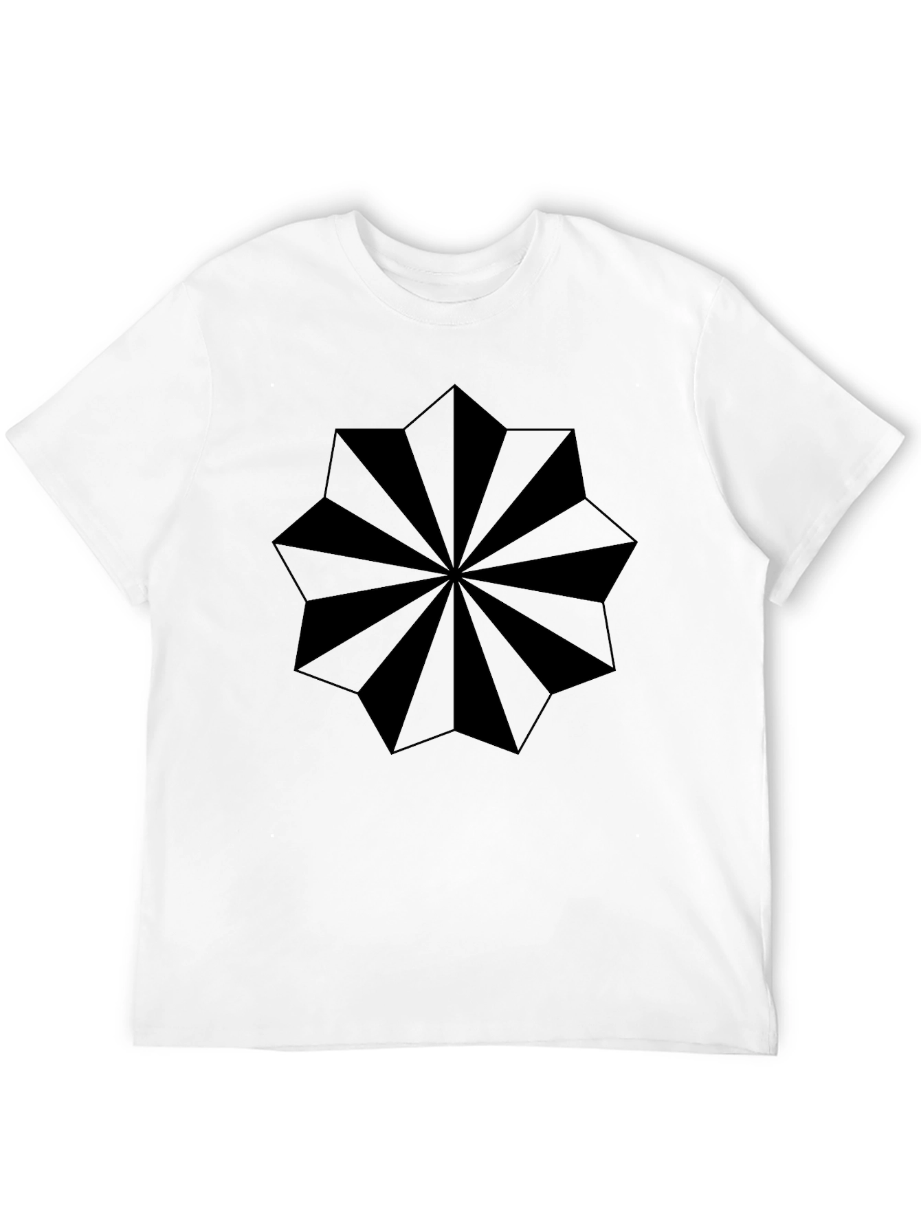 Geometric Starburst Graphic T-Shirt