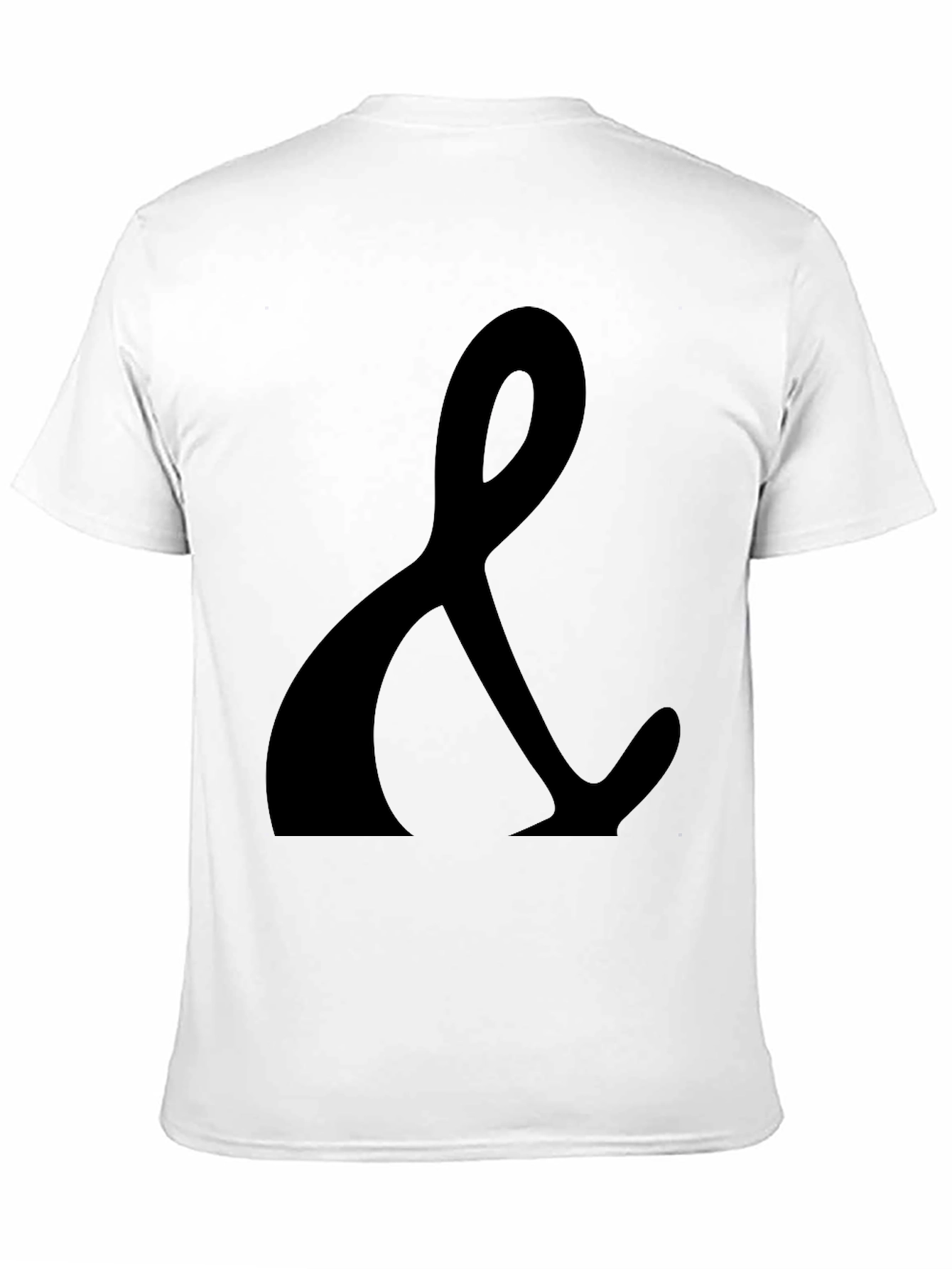 Black T-Shirt with Ampersand Print - Casual Style