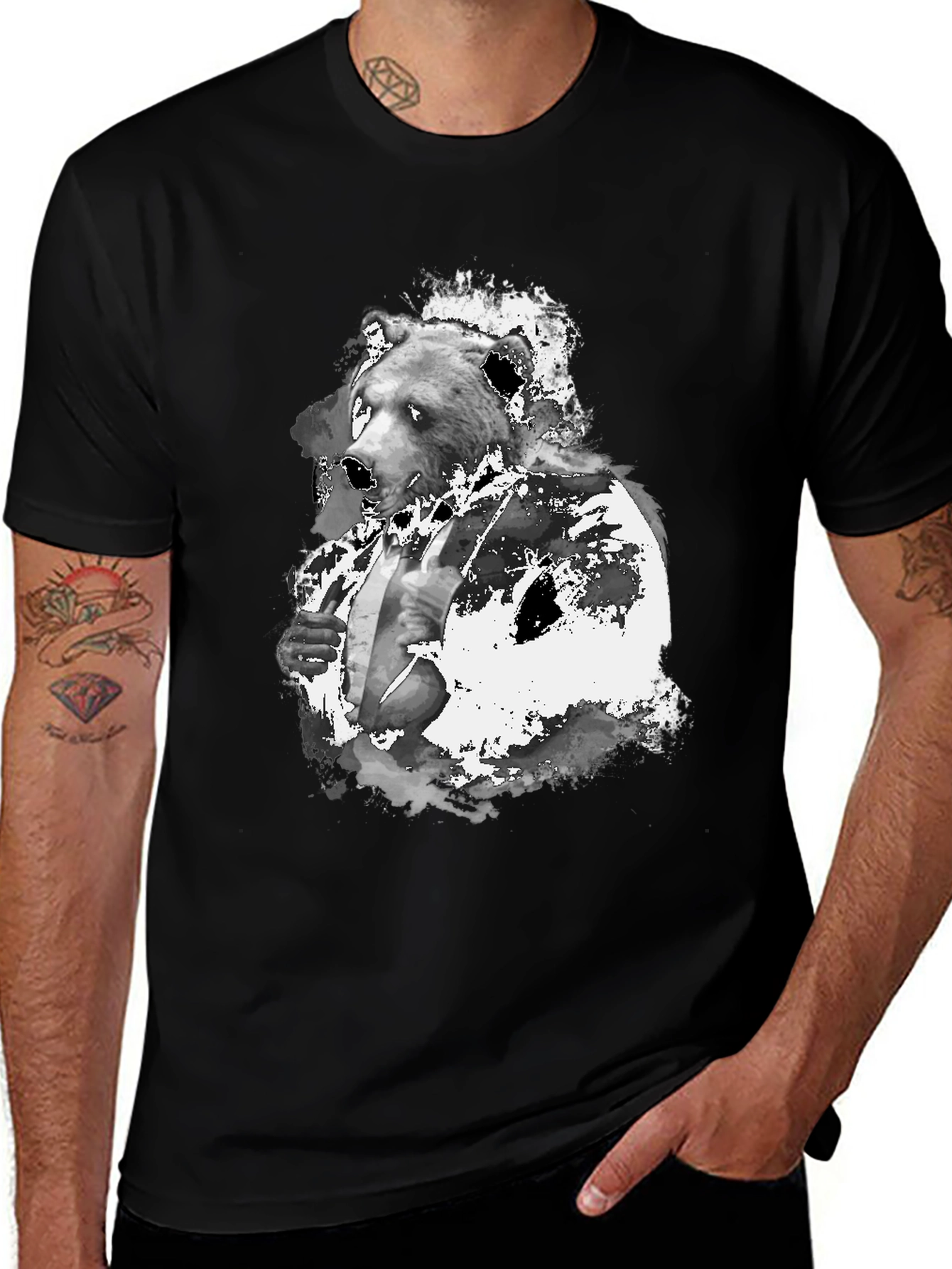 Bear Suit T-Shirt - Stylish Graphic Tee
