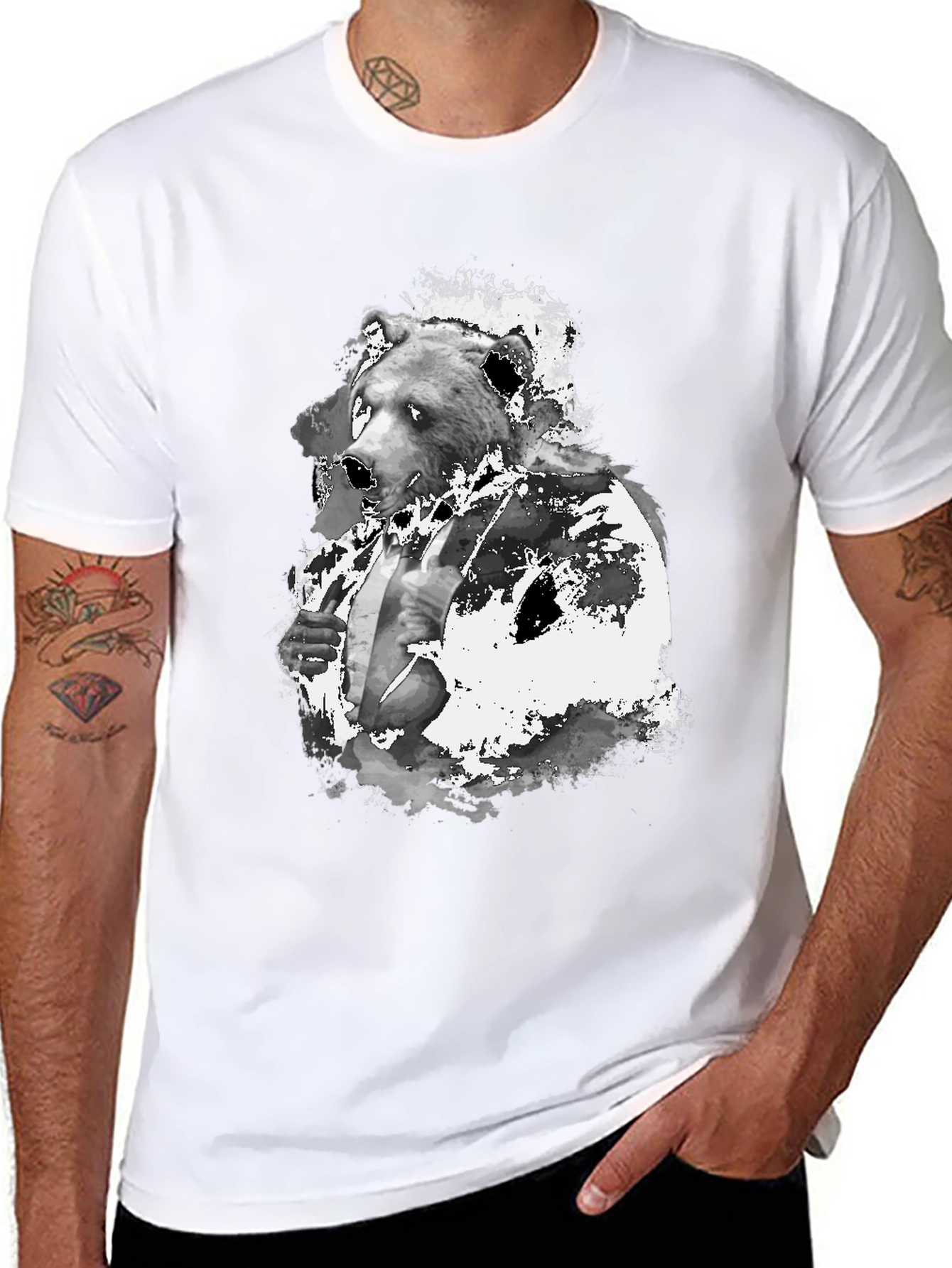 Bear Suit T-Shirt - Stylish Graphic Tee