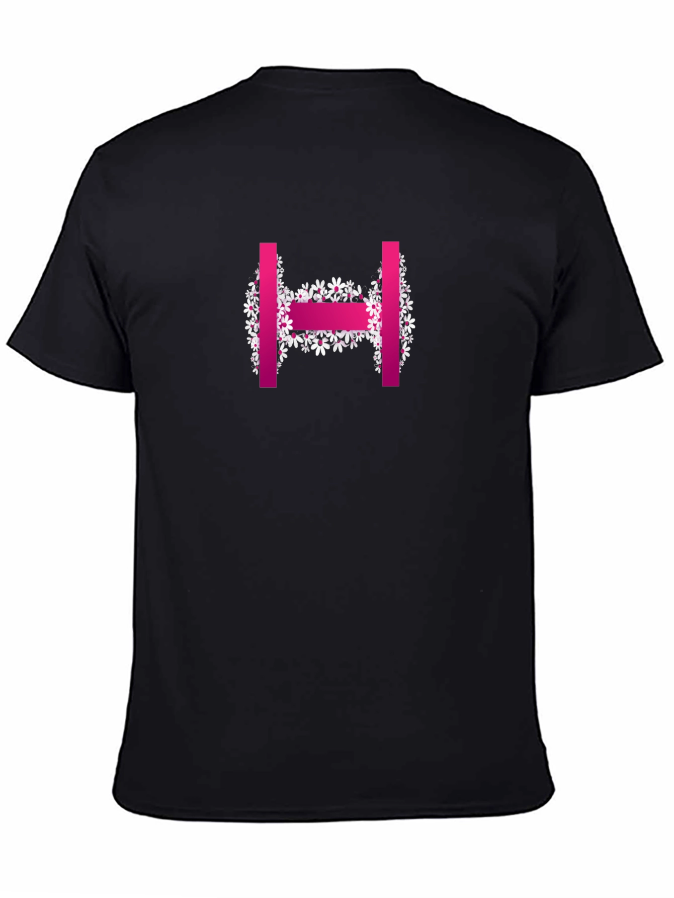 Floral H Letter T-Shirt - Stylish & Unique