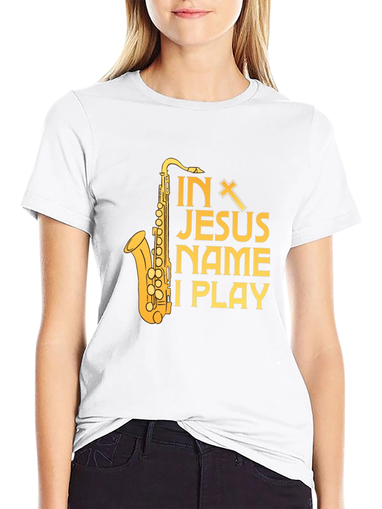 In Jesus Name I Play Saxophone T-Shirt
