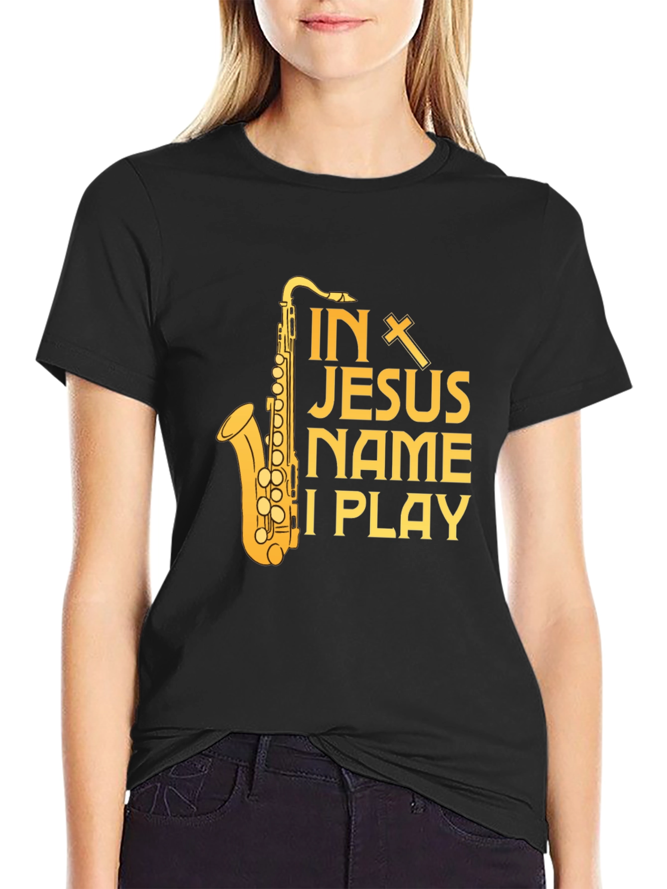 In Jesus Name I Play Saxophone T-Shirt