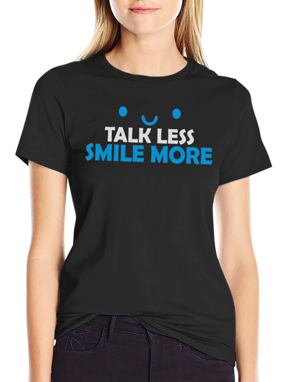 Talk Less Smile More Graphic Tee - Black