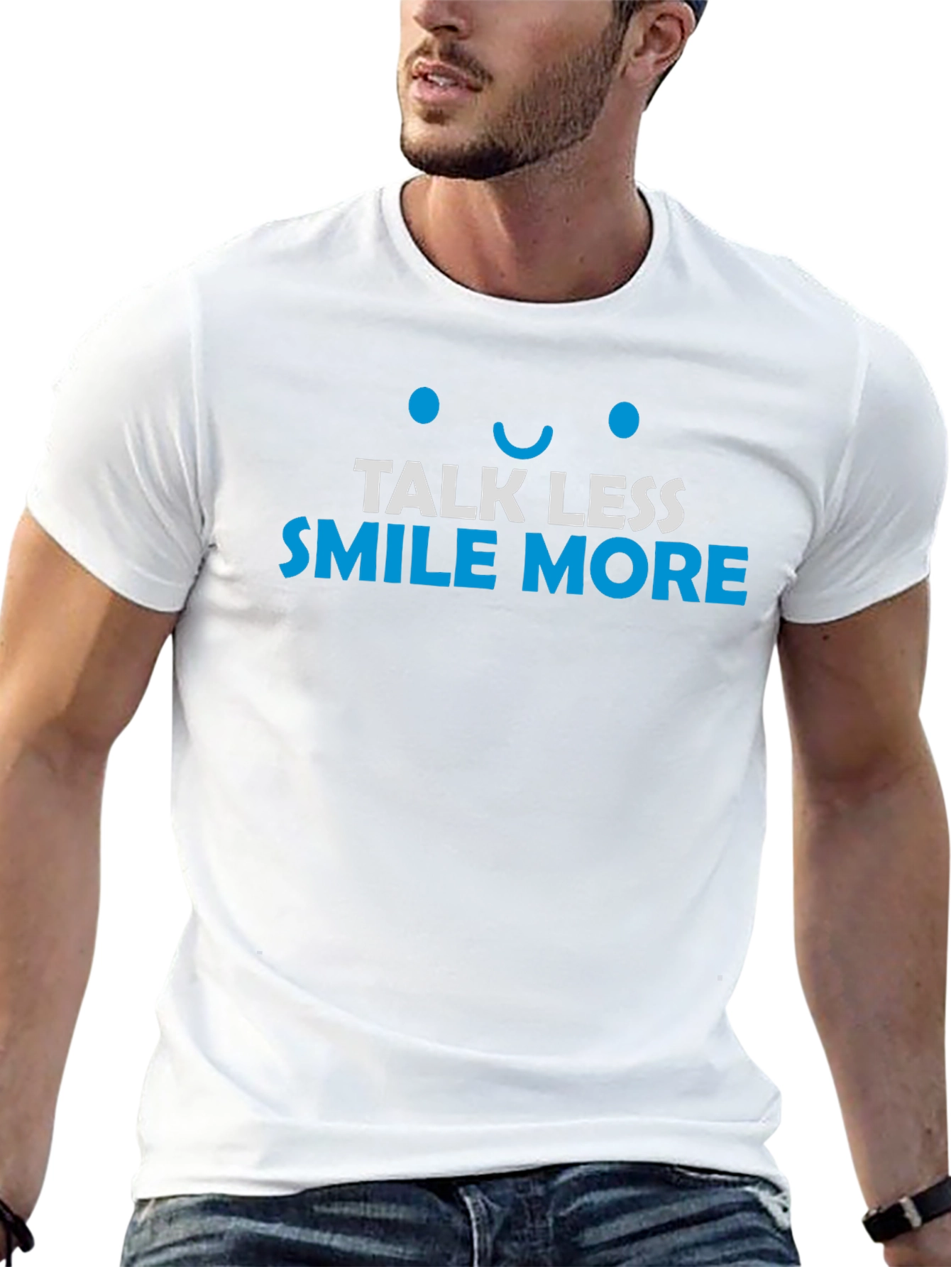 Talk Less Smile More Graphic Tee - Black