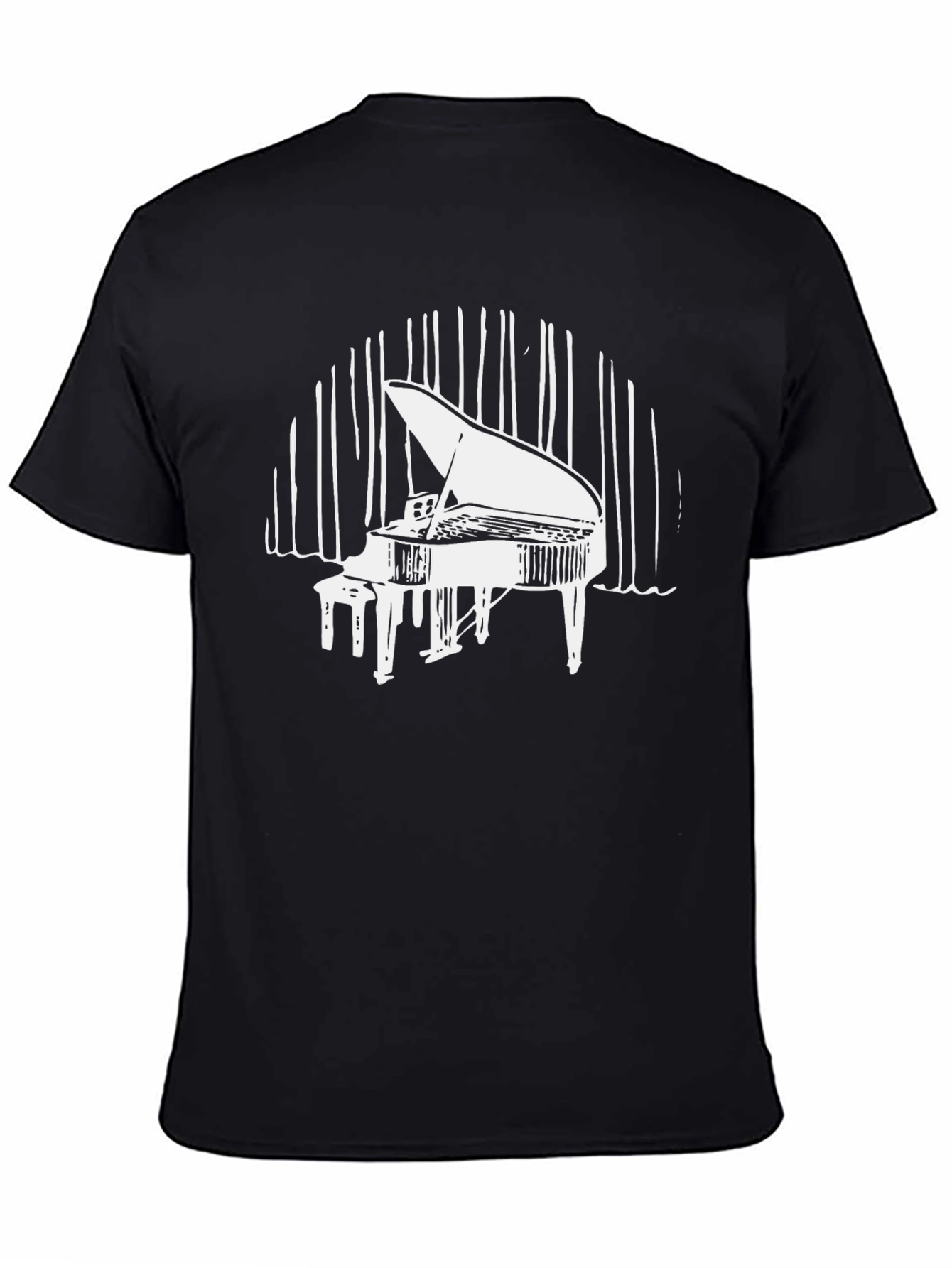 Grand Piano Graphic Tee - Music Lovers T-Shirt