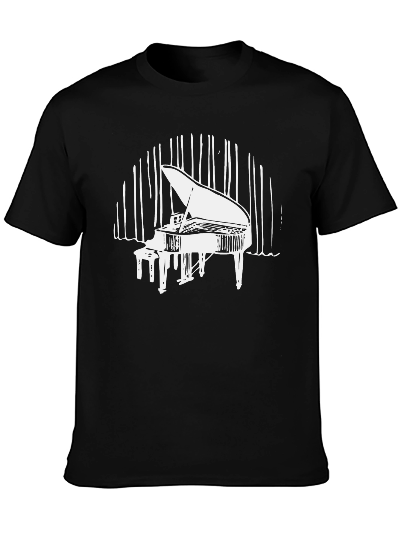Grand Piano Graphic Tee - Music Lovers T-Shirt