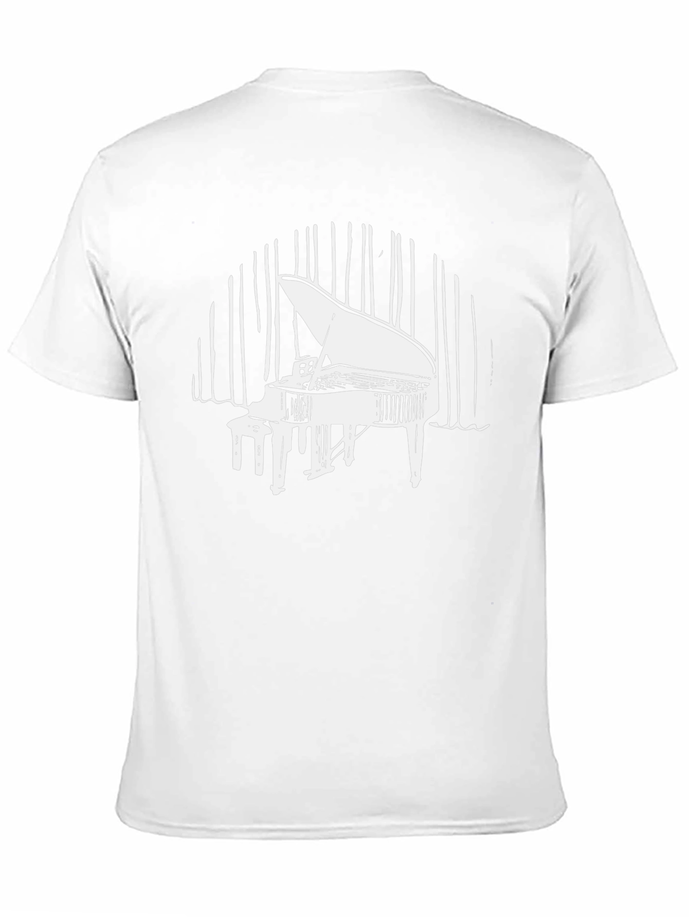 Grand Piano Graphic Tee - Music Lovers T-Shirt