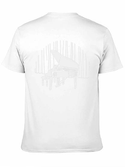 Grand Piano Graphic Tee - Music Lovers T-Shirt