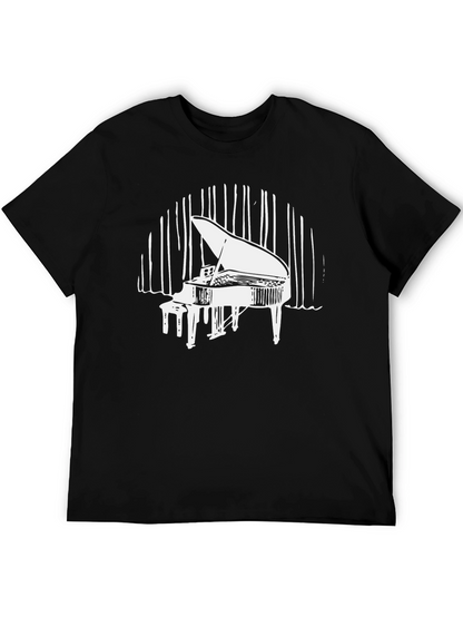 Grand Piano Graphic Tee - Music Lovers T-Shirt