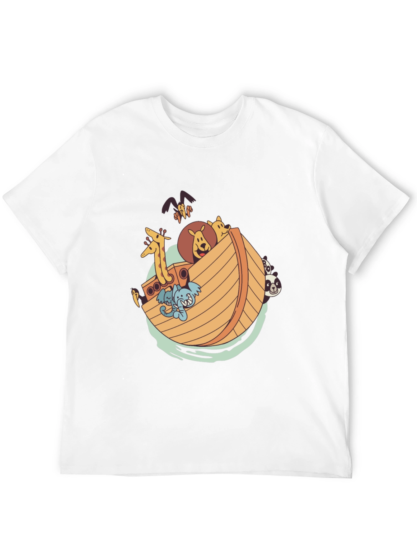 Noahs Ark Graphic Tee - Black Cotton Shirt