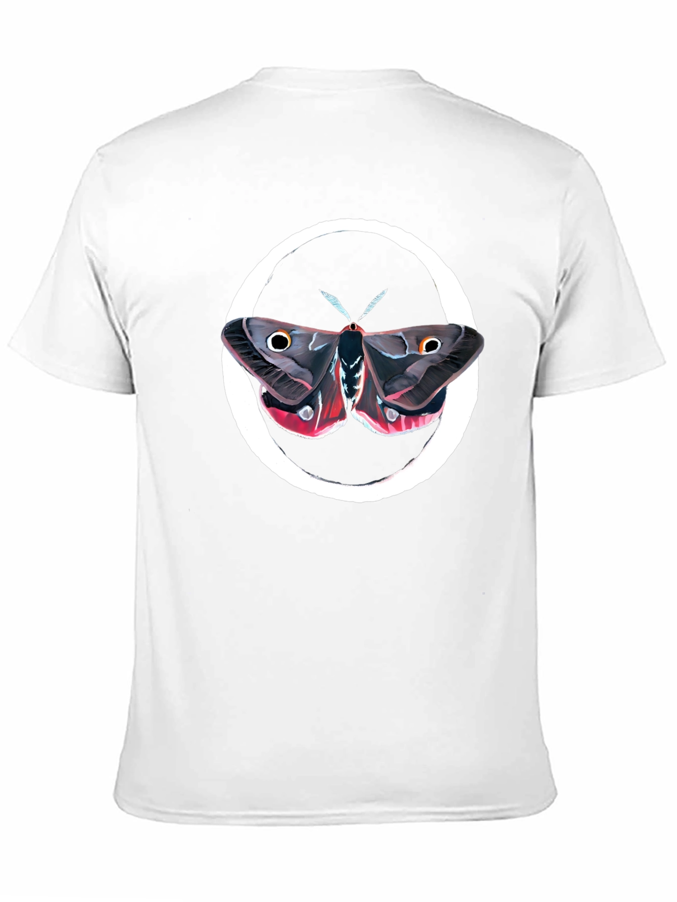 Moth Graphic Tee - Premium Black Cotton Comfort