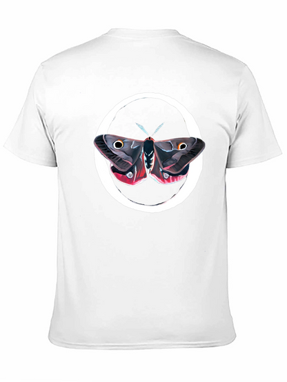 Moth Graphic Tee - Premium Black Cotton Comfort