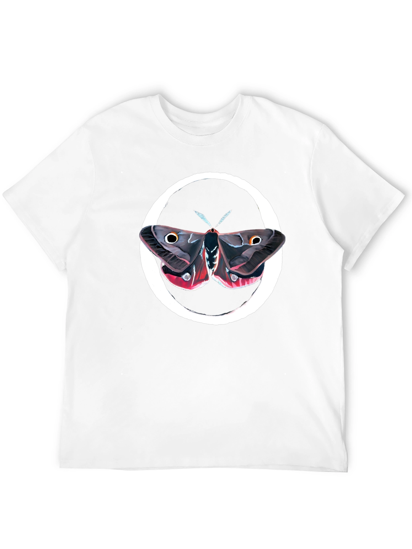 Moth Graphic Tee - Premium Black Cotton Comfort