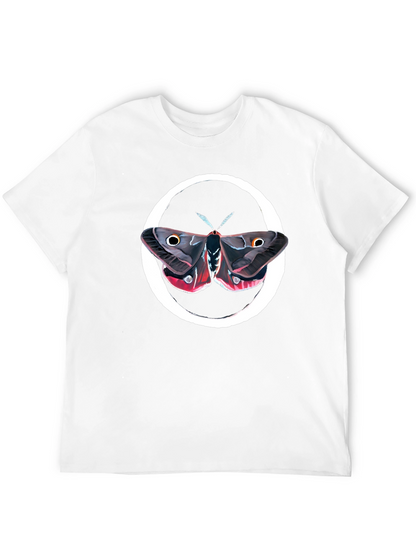 Moth Graphic Tee - Premium Black Cotton Comfort