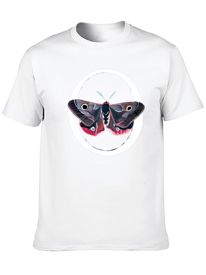 Moth Graphic Tee - Premium Black Cotton Comfort