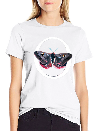 Moth Graphic Tee - Premium Black Cotton Comfort