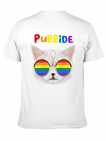 Purride T-Shirt: Cat with Rainbow Glasses