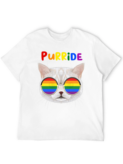 Purride T-Shirt: Cat with Rainbow Glasses