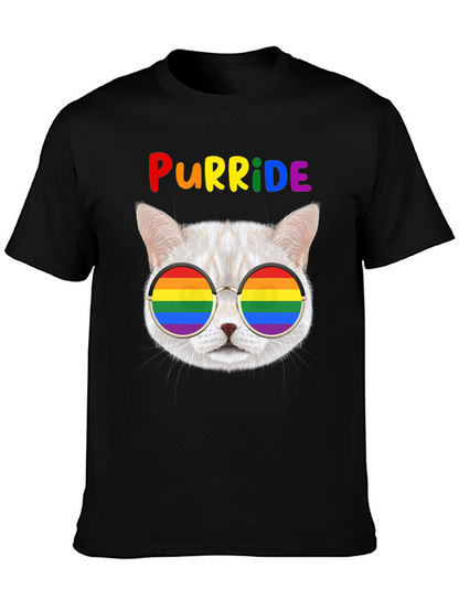 Purride T-Shirt: Cat with Rainbow Glasses