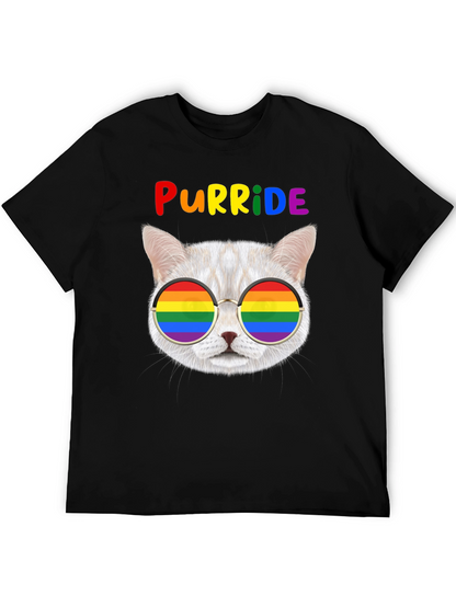 Purride T-Shirt: Cat with Rainbow Glasses