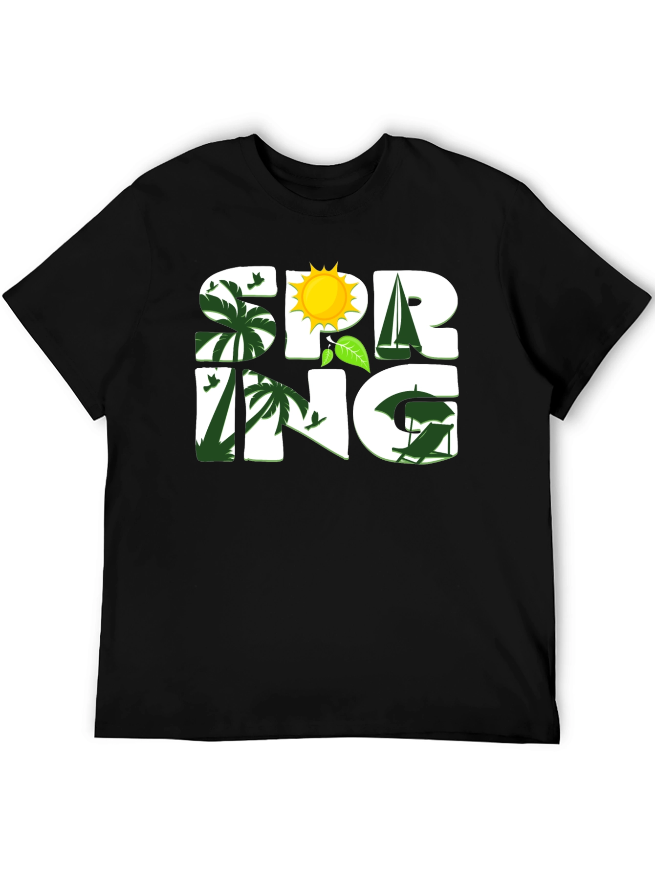 Spring Theme Graphic T-Shirt