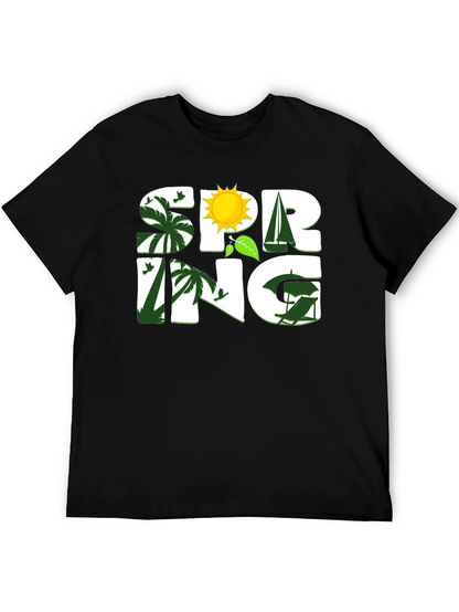 Spring Theme Graphic T-Shirt