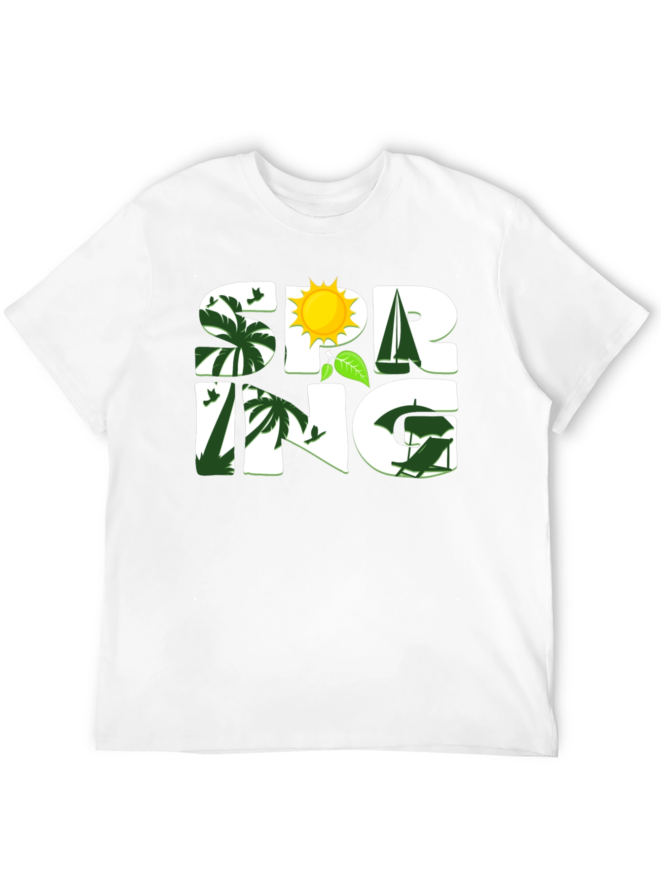 Spring Theme Graphic T-Shirt