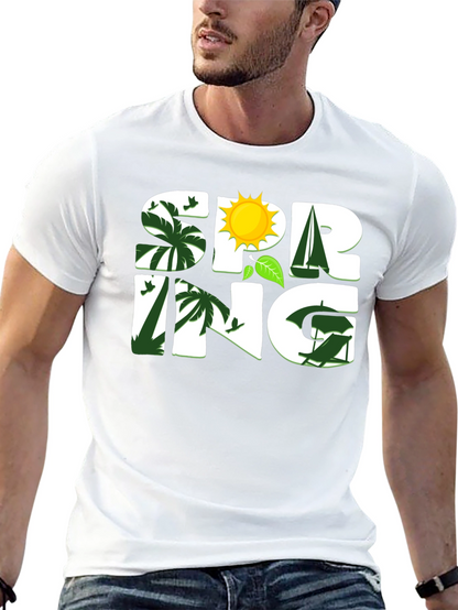 Spring Theme Graphic T-Shirt